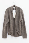 SWAYING 25 Autumn and Winter Lapel Twisted Cashmere Blend Cardigan SW-SW25AW1T33C3S4-TH Camel Black